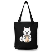 Load image into Gallery viewer, Bubble Tea Rex Cotton Tote Bag