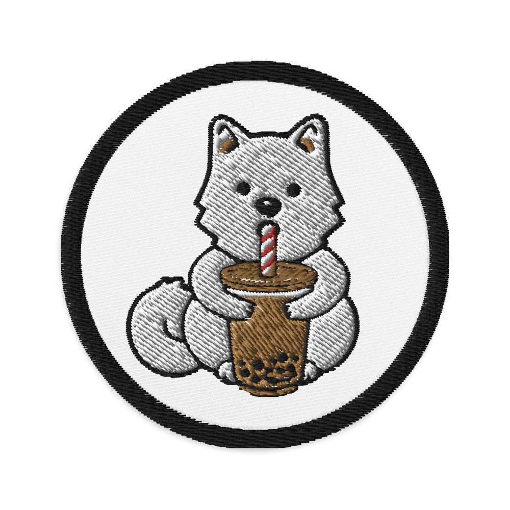 Bubble Tea Rex - Embroidered Patch